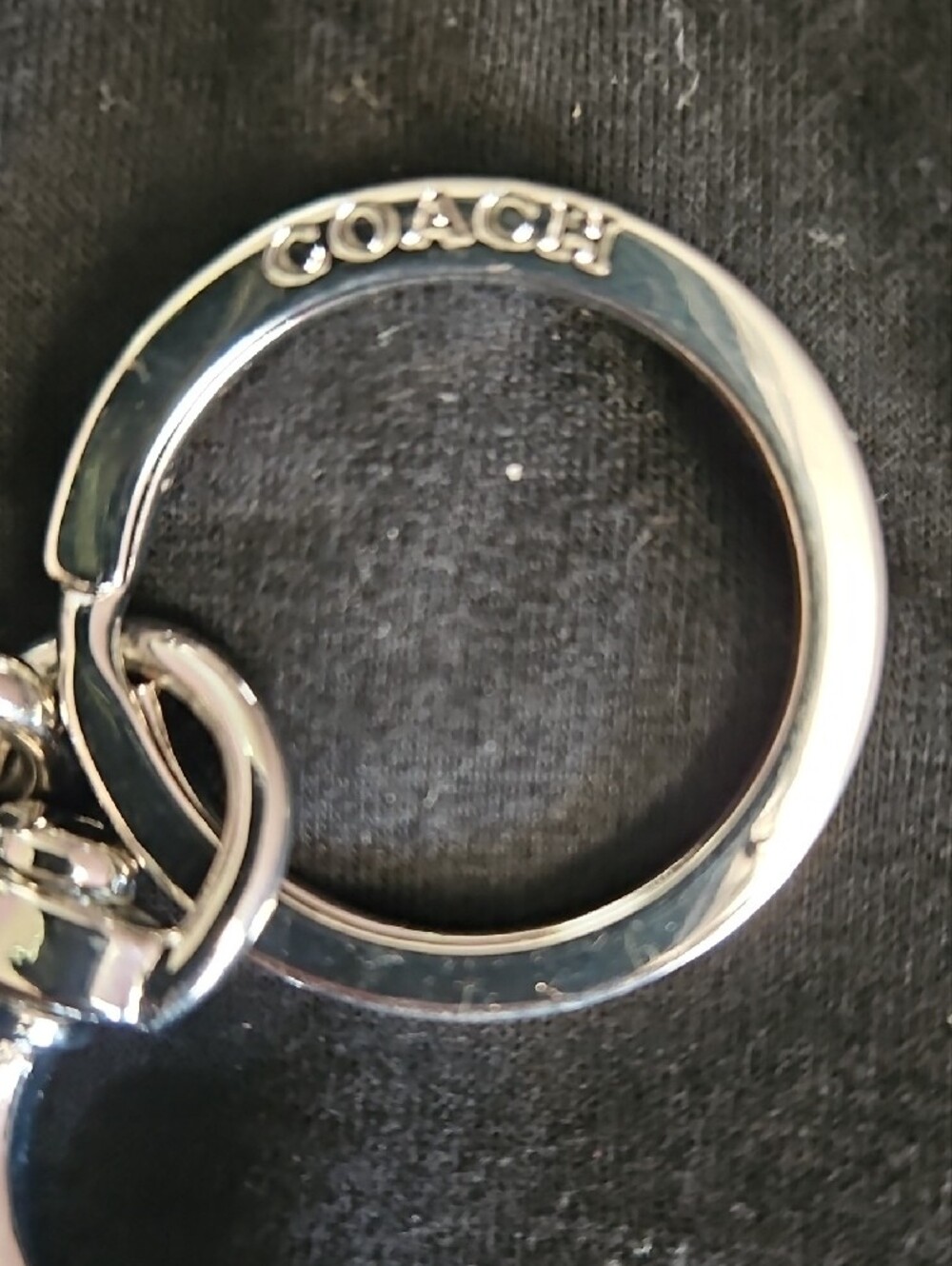Coach Silver & Black Enamel Handbag Keychain Charm - Picture 3 of 6